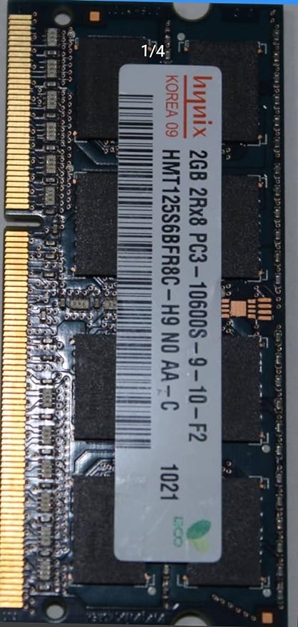 Hynix 2GB PC3-10600 DDR3 1333MHz non-ECC Unbuffered CL9 204-Pin SoDimm Memory Module HMT325S6CFR8C-H9