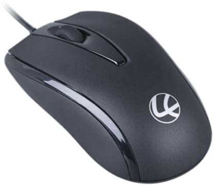 LAPCARE L70 Wired Optical Mouse - 1000 DPI Optical Tracking- Ambidextrous PC/Mac/Laptop - Black