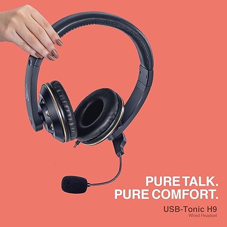 FINGERS USB-Tonic H9-Wired On-Ear Headset-with-Adjustable Mic