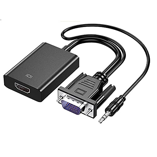 MICROWARE Universal VGA to HDMI Converter with Audio Support, Adapter for PC, Laptop, DVD, Desktop