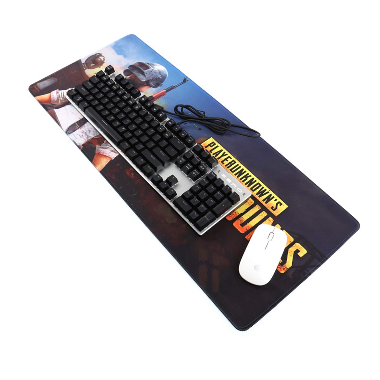 waterproof mouse pad large mouse pad (XXL) gaming mouse pad extended mouse pad desk mat mousepad for PC PUBG mouse pad PUBG Erangel Edition mouse pad licensed PUBG mouse pad battle royale mouse pad smooth surface anti-slip rubber base washable durable large size improved accuracy and precision enhanced comfort protects your desk perfect for low DPI gaming