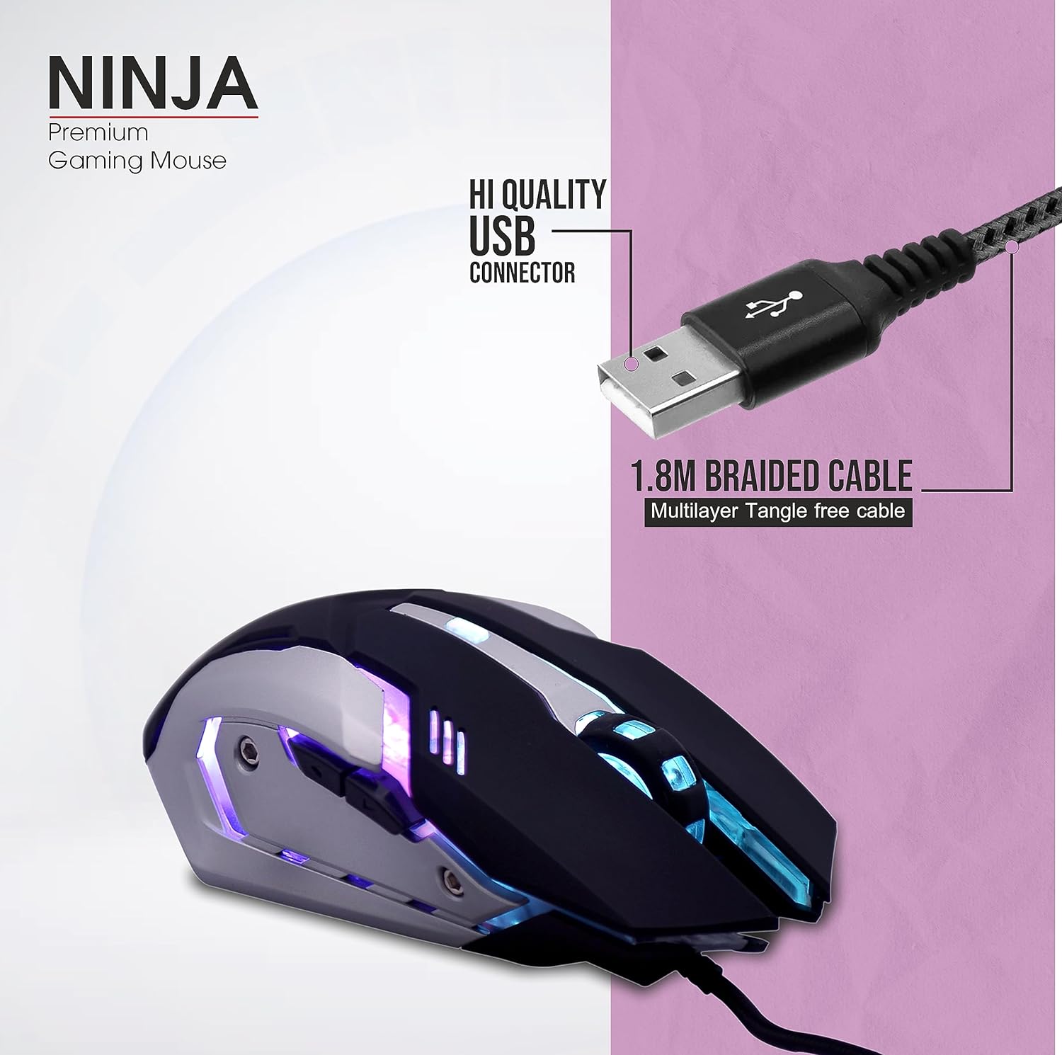 Zebion Ninja M Wired Optical Gaming Mouse