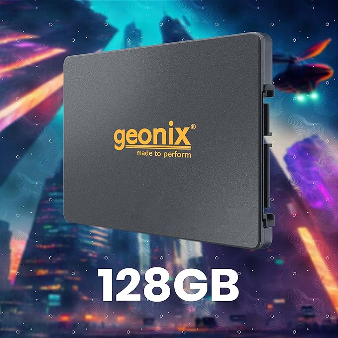 GEONIX SATA 2.5" 128GB Internal Solid State Drive 6Gb/s | Fast Performance | Read/Write Speed Upto - 570/500 MB/s | Quad Channel Controller Compatible with PC and Laptop | 5 Years Warranty.