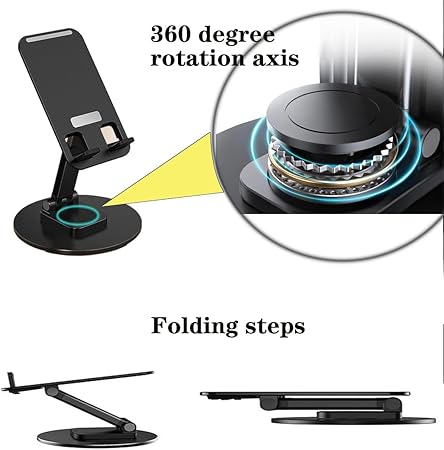 Mobile stand 360 foldable movable adjustable