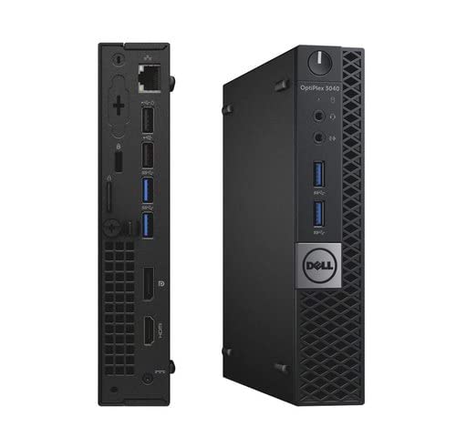 (Refurbished) Dell OPTIPLEX 3040 Windows Tiny Desktop - Core i5 6th gen 3.2ghz, 8 GB RAM, 240gb SSD, Win 10- Upgraded, MS Office/ Intel HD Graphics/, USB 3.0, Ethernet, VGA, Black