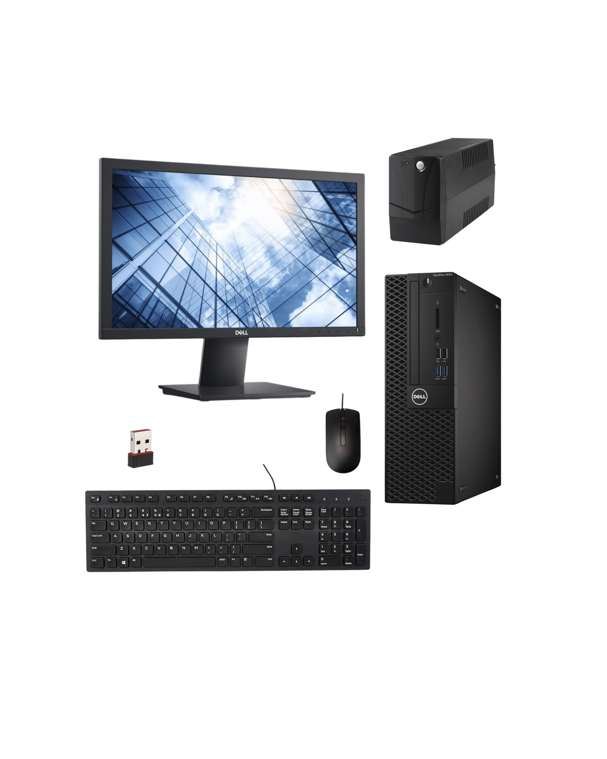 DELL Intel Core i5 (7th Gen) (8 GB / 256 GB / Windows 10) Assembled Desktop Computer  (20 inch Display)