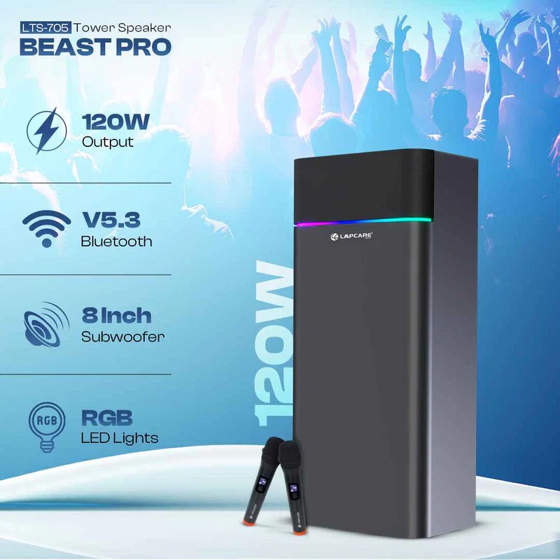 Marketing Content 22nd April 2026. Lapcare beast pro 120w party speaker